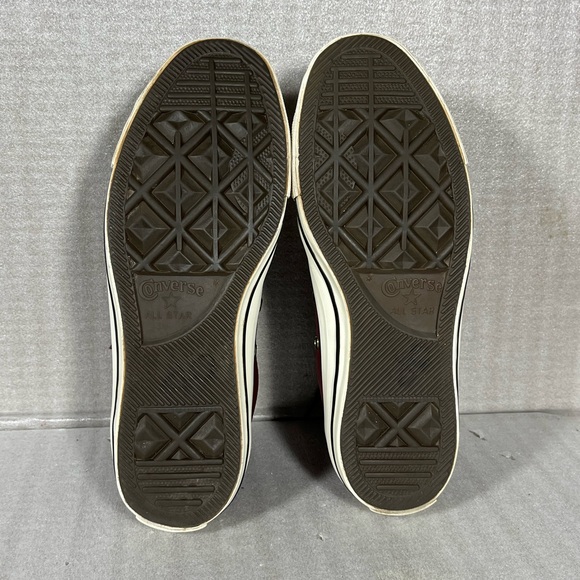 Converse Maroon Leather High Top Sneakers Women's Size 7.5) (553366C) - Picture 5 of 8